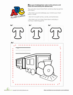 Alphabet Flashcards: T