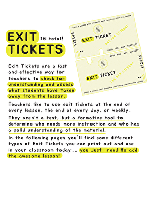 Assessments: Exit Tickets