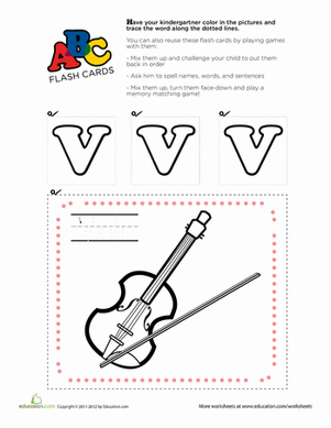 Alphabet Flashcards: V