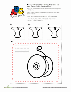 Alphabet Flashcards: Y
