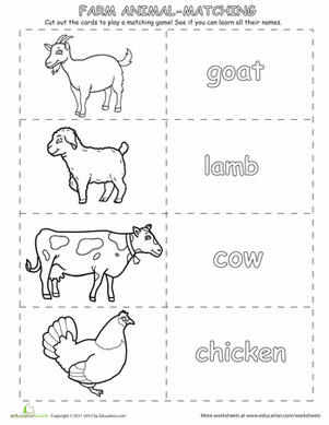 Farm Animal Matching Game