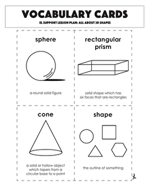 词汇卡片:三维形状