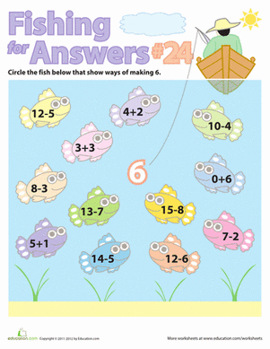 Fishing For Math Facts: Six