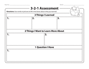 3-2-1 Assessment