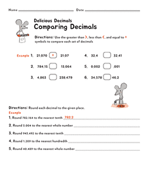Comparing Decimals