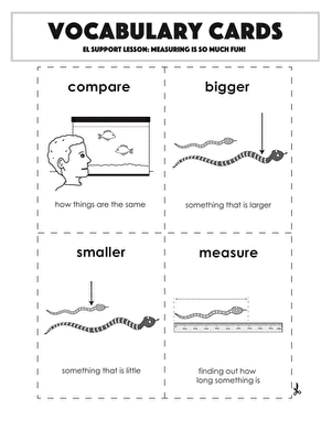 Vocabulary Cards: Measuring Is So Much Fun!
