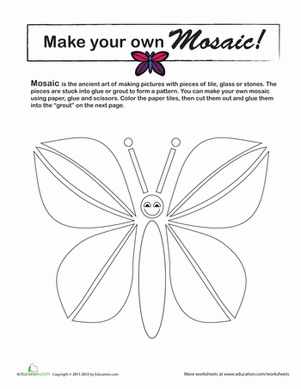 Paper Mosaic: Butterfly