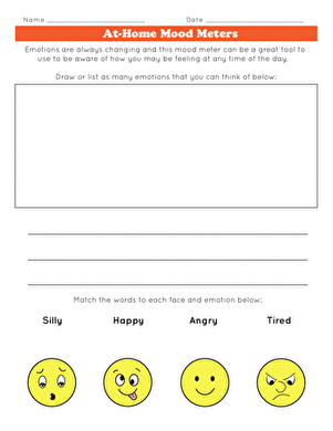 at home mood meters worksheet education com