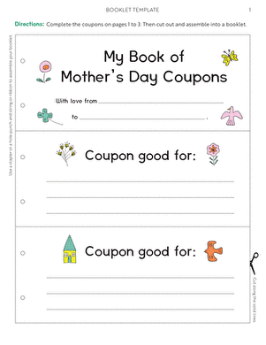 My Book of Mother's Day Coupons