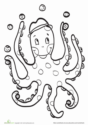 Dancing Octopus Coloring Page