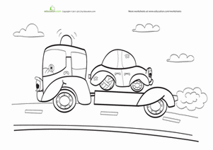 Cars Coloring Page