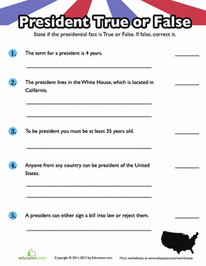 U.S. President True or False
