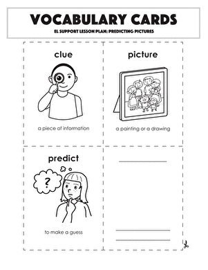 Vocabulary Cards: Predicting Pictures