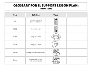 Glossary: Taking Turns