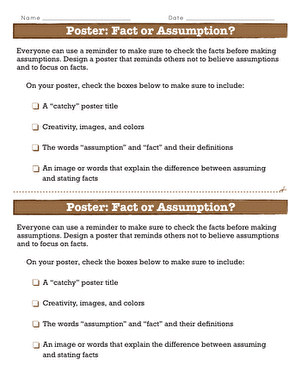 Poster: Fact or Assumption?