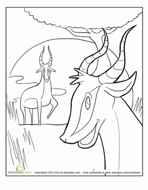 Gazelle Coloring Page