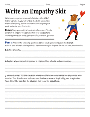 Write an Empathy Skit