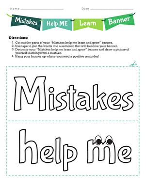 'Mistakes Help Me Learn' Banner