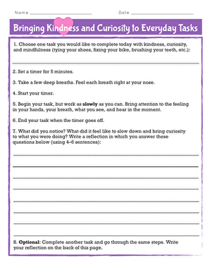 Bringing Kindness and Curiosity to Everyday Tasks