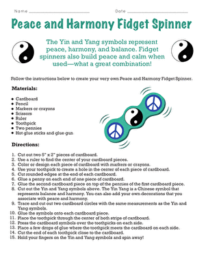 Peace and Harmony Fidget Spinner