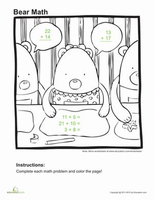Add and Color: Bears