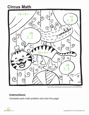 Add and Color: Circus