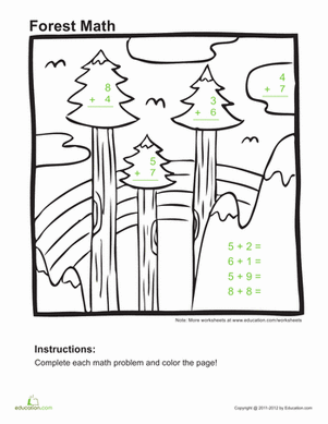 Add and Color: Forest