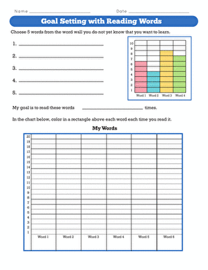 Goal Setting with Reading Words