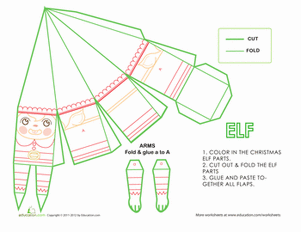 Christmas Paper Craft: Elf