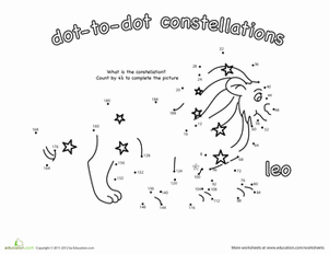 Dot to Dot Constellation: Leo