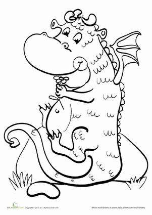 Color the Cute Dragon