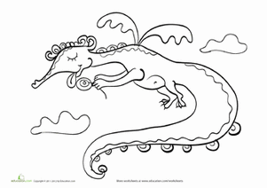 Dragon Candy Coloring Page