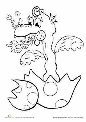 Baby Dragon Coloring Page