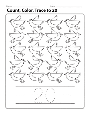 Count, Color, Trace to 20