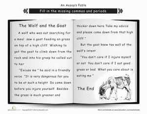 Punctuation: The Wolf and the Goat