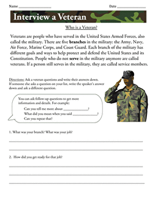Interview a Veteran