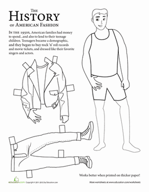 Paper Doll Boy: 1950s