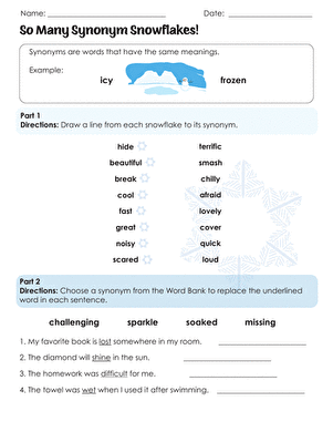 So Many Synonym Snowflakes!