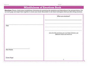 Mindfulness of Emotions Book