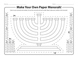 Make Your Own Paper Menorah!