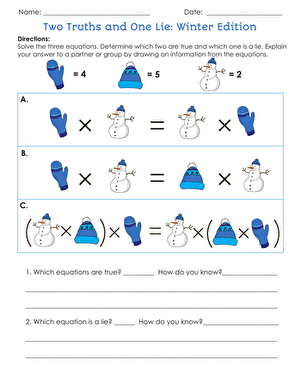 Two Truths and One Lie: Winter Edition