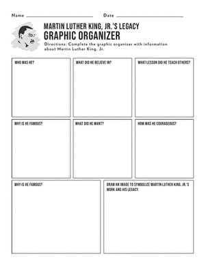Martin Luther King, Jr.'s Legacy Graphic Organizer