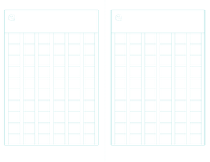 Character Practice Template: Booklet Form