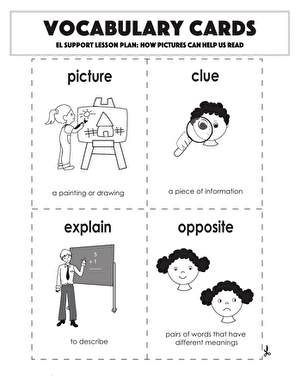 Vocabulary Cards: How Pictures Can Help Us Read