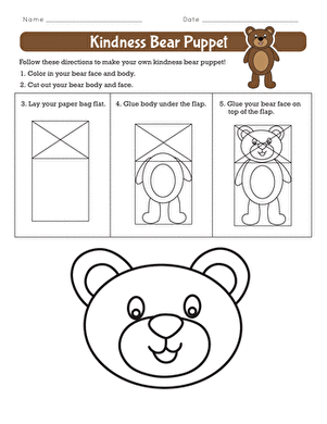 Kindness Bear Puppet
