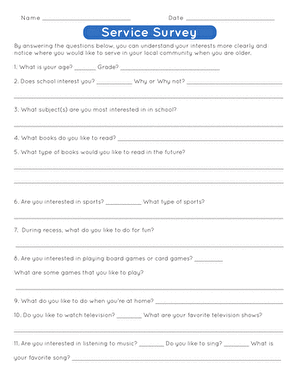 Service Survey