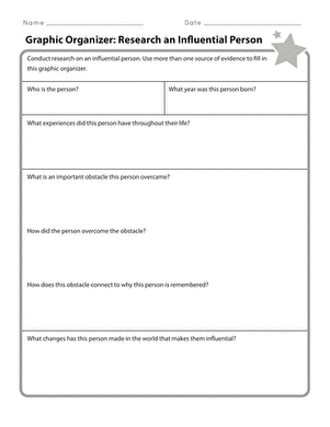 Graphic Organizer: Research an Influential Person