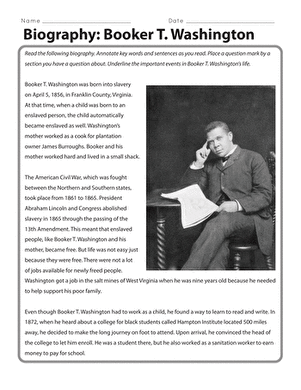 Biography: Booker T. Washington