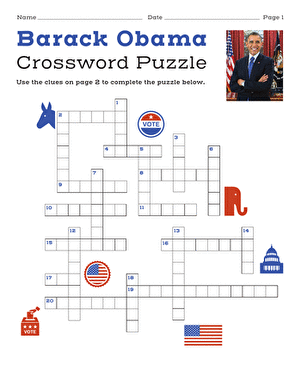Barack Obama Crossword Puzzle