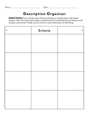 Description Organizer